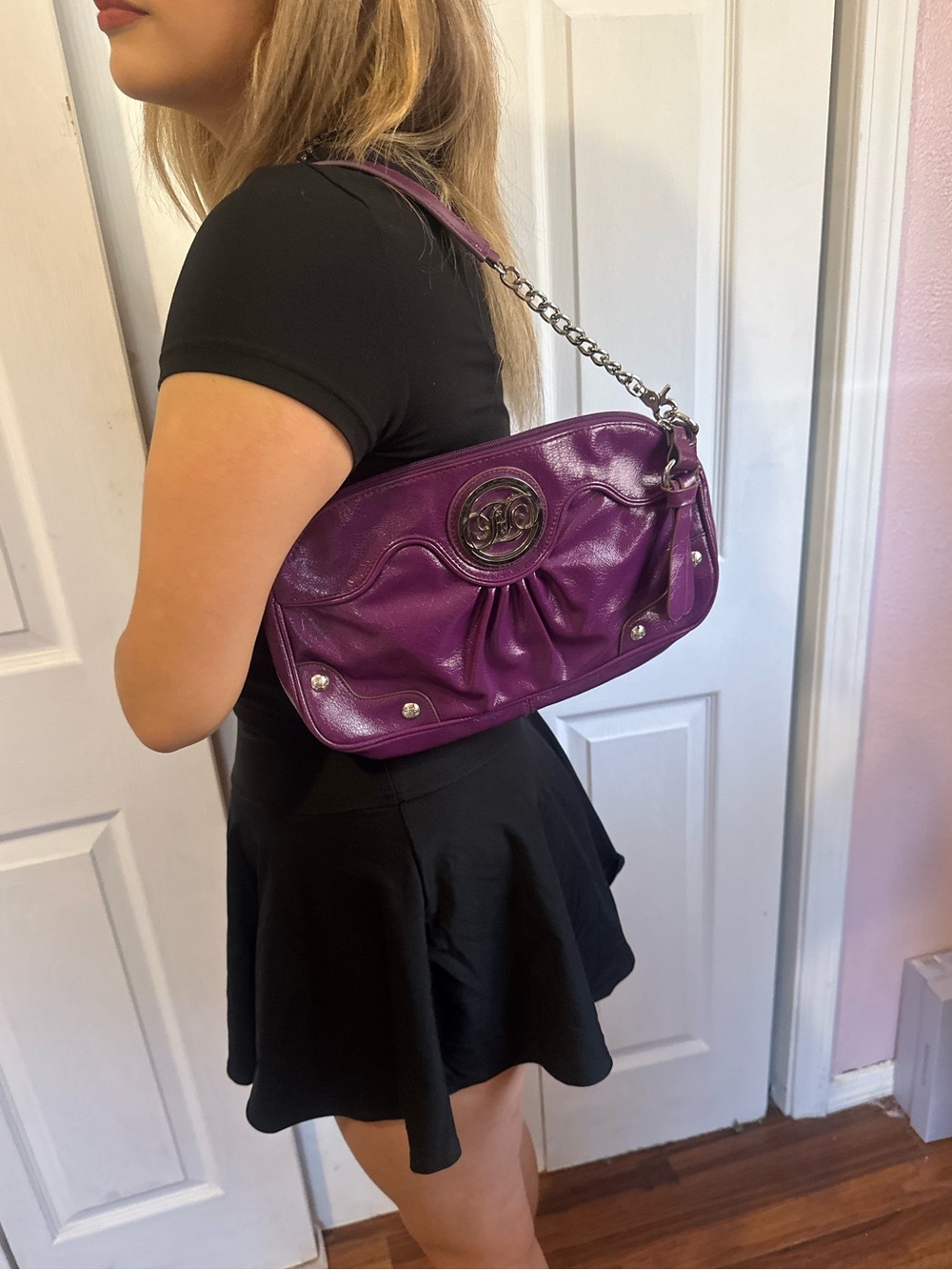 Fabulosity Y2K purple shoulder bag